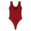 Manyakai Women Glossy Teddy High Cut Bodysuit One Piece Training Swimwear Yoga Gym Workout Leotard Red Medium view 3