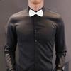 Medsuo Adjustable Bowtie, Men BowtiePre-Tied Bow Tie for Parties (White) view 3