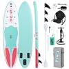 FunWater Inflatable Stand Up Paddle Board 10'6"/11"/11'6" Paddle Board for Adults & Youth, Paddleboards Inflatable with Premium SUP Accessories, Wide Stable, Non-Slip Comfort Deck (White/Blue/Pink) view 1