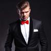 Medsuo Adjustable Bowtie, Men BowtiePre-Tied Bow Tie for Parties (Red) view 3