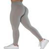 AUROLA Seamless Scrunch Legging Women Yoga Pants 7/8 Tummy Control Workout Running for Fitness Sport Active Legging-25''M,Silver Sconce view 3