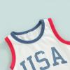 Hoanselay Toddler Infant Baby Boy 4th of July Shorts Set USA Sleeveless Tank Tops T Shirt and Solid Shorts Outfit Clothes (C-red white and blue, 12-18 Months) view 3