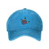 ASL I Love You Sign Language Unisex Adult Baseball Hat Sports Outdoor Cowboy Cap for Men and Women Snapback Blue view 2