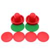 GSHLLO 8 Pcs 60mm Mini Red Air Hockey Pushers Air Hockey Pucks Strickers Goal Handles Paddles Replacement Accessories for Game Tables view 1