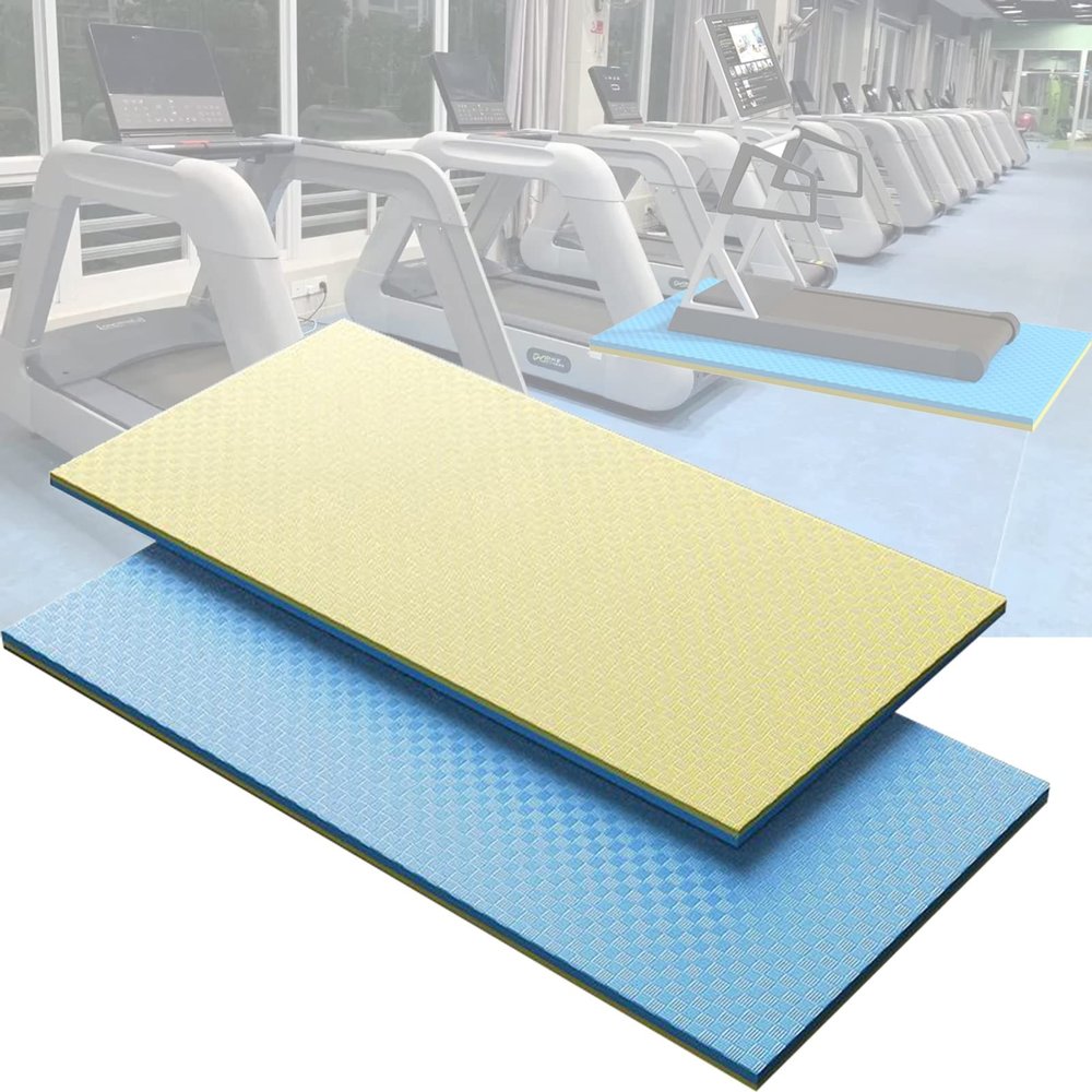 V3VOGUE Heavy Duty Double Sided Exercise Equipment Mat, Treadmill Mat, Exercise Bike Mat, Elliptical Mat, Stationary Bike Mat, Fitness Equipment Mat, Noise Insulation, Anto Vibration