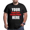 Custom Mens 100% Cotton Hipster Hip Hop Crewneck T-Shirt, Best for Husband,Black,6X-Large view 1
