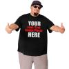 Custom Mens 100% Cotton Hipster Hip Hop Crewneck T-Shirt, Best for Husband,Black,6X-Large view 3