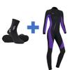 Skyone 2 Pieces Wetsuit, Neoprene 3MM 5MM Wetsuit Socks Scuba Diving Socks Large Size3MM Full Body Neoprene Women Men Wet Suit XLarge Size view 1