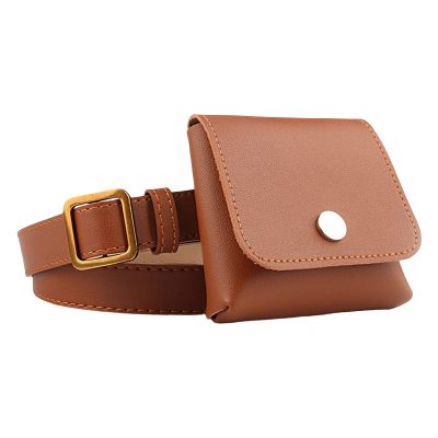 Altsuceser Fanny Pack for Women, Faux Leather Waist Bag Fashion Waist Pack Pouch Small Purse for Party, Travel, Hiking Camel