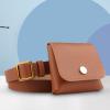 Altsuceser Fanny Pack for Women, Faux Leather Waist Bag Fashion Waist Pack Pouch Small Purse for Party, Travel, Hiking Camel view 2