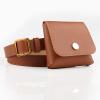 Altsuceser Fanny Pack for Women, Faux Leather Waist Bag Fashion Waist Pack Pouch Small Purse for Party, Travel, Hiking Camel view 3