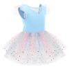 Ballet Camisole Skirted Leotards Tutu Dress for Girls Toddler Swan Lake Dance Leotards Gymnastics Princess Pageant Dress Kids Ballerina Costume for Performance Dancewear Blue - sequins 9-10 Years view 2