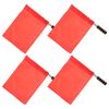 4PCS Referee Flags, Red Hand Signal Flags with Stainless Steel Pole, 17.71 X 14.17 Inches, for Match Use view 1