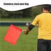 4PCS Referee Flags, Red Hand Signal Flags with Stainless Steel Pole, 17.71 X 14.17 Inches, for Match Use view 3