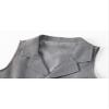 Abolai Baby Boys' 3 Piece Vest Set with White Shirt,Vest and Pant (Grey, 18-24 Months) view 4
