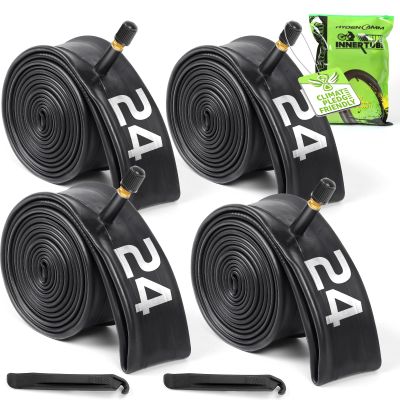 24" Bicycle Tubes Fit 1.75/1.95/2.125, 4 Pack Bike Interior Tube - Schrader Valve with 2 Tire Levers, Professional Bike Inner Tube Anti-Puncture for Road MTB Bike by Hydencamm