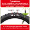 16 Inch Bike Tube 4 Pack with 2 Tire Levers, Premium Bike Tire Tube Fit 16''x 1.75/1.95/2.10/2.125, Schrader Valve Bicycle Tubes for Most 16'' Kids Bikes by Hydencamm view 2