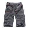 Maiyifu-GJ Men's Lightweight Multi Pocket Shorts Relaxed Fit Outdoor Cargo Short Casual Cotton Hiking Military Short Pant (Grey,34) view 1
