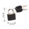 4 Pcs Small Metal Luggage Padlocks Mini Suitcase Locks Classroom Matching Game Locks with Keys for School Gym Black view 2