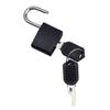 4 Pcs Small Metal Luggage Padlocks Mini Suitcase Locks Classroom Matching Game Locks with Keys for School Gym Black view 4
