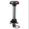 MARINE SYSTEM LED Bi-Color Navigation Bow Light Red and Green LED with White Work Light for Boat Pontoon Yacht Skeeter with 2-Pin Standard Pole, 12 with Base view 1