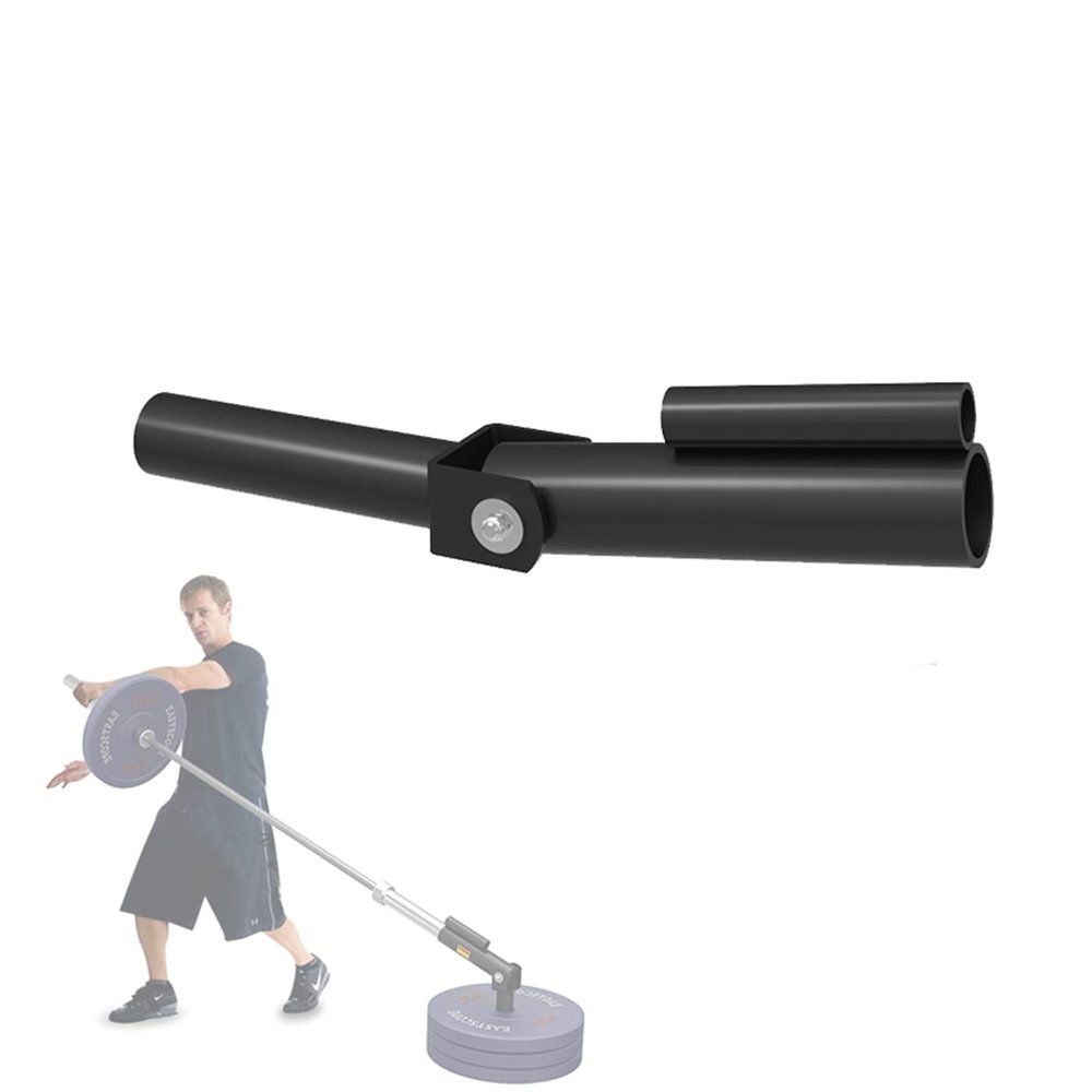 DYK&NX 360 Degree Rotation Barbell T Bar Row Attachment Plate, Adjustable Landmine Platform Insert for Olympic Barbell 2" Bar Rows & Lateral Raises
