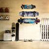 BiJun Skateboard Wall Mount, Snowboard Wall Mount Display, Acrylic Horizontal Skateboards Rack, Skateboard Storage Hanger (Transparent) view 2
