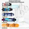BiJun Skateboard Wall Mount, Snowboard Wall Mount Display, Acrylic Horizontal Skateboards Rack, Skateboard Storage Hanger (Transparent) view 3