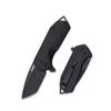 KUBEY Campe KU203 Folding Pocket Knife Compact Everyday Carry with 2.4" Tanto Balde and G10 Handle with Flipper Open for Camping Hunting and Outdoor (Full Black) view 1