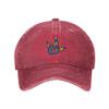 ASL I Love You Sign Language Unisex Adult Baseball Hat Sports Outdoor Cowboy Cap for Men and Women Snapback Red view 2