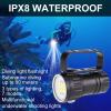3.7V 28800Lm Diving Underwater Flashlight,Dive Lights,80m Depth Waterproof Diving Torch with Bracket Stand for Under Water Deep Sea Cave at Night, Dive Lights,3.7V 28800Lm Diving Underwater Flash view 3