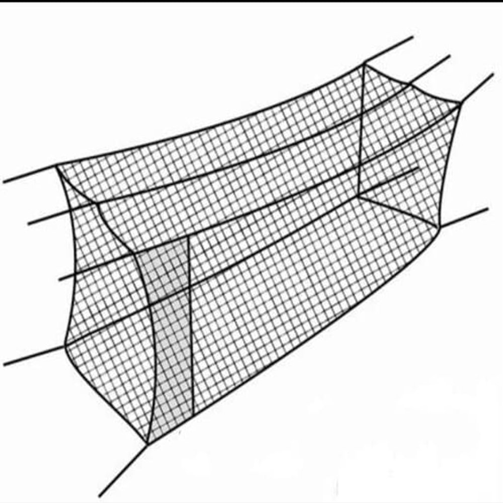 NET ONLY 10' Batting Cage Net ONLY HDPE (60PLY) with Door and Free BACKSTOP Heavy Duty Baseball (10' H X 12' W X 60' L)