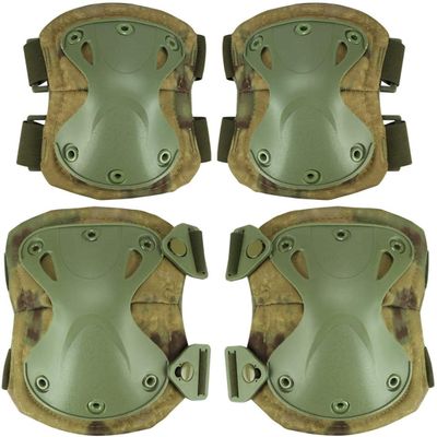 Tarnnetz Tactical Military Camo Knee Pads and Elbow Pads Set for Airsoft Paintball Hunting Army Skate Outdoor Sports