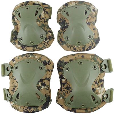 Tarnnetz Tactical Military Camo Knee Pads and Elbow Pads Set for Airsoft Paintball Hunting Army Skate Outdoor Sports