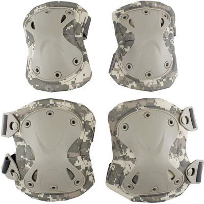 Tarnnetz Tactical Military Camo Knee Pads and Elbow Pads Set for Airsoft Paintball Hunting Army Skate Outdoor Sports