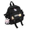 Eagerrich Cute Mini Backpack with Cute Pin Accessories Plush Pendant Small backpack Aesthetic Mini Backpack for School(Black-2) view 1