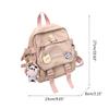 Eagerrich Cute Mini Backpack with Cute Pin Accessories Plush Pendant Small backpack Aesthetic Mini Backpack for School(Black-2) view 3