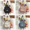 Eagerrich Cute Mini Backpack with Cute Pin Accessories Plush Pendant Small backpack Aesthetic Mini Backpack for School(Black-2) view 4