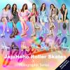 JajaHoho Roller Skates for Women and Men, Holographic High Top Classic Rollerskates, Shiny Double-Row Four Wheels Quad Skates for Girls, Age 8-50 Indoor & Outdoor (Size 6, Golden Black) view 3