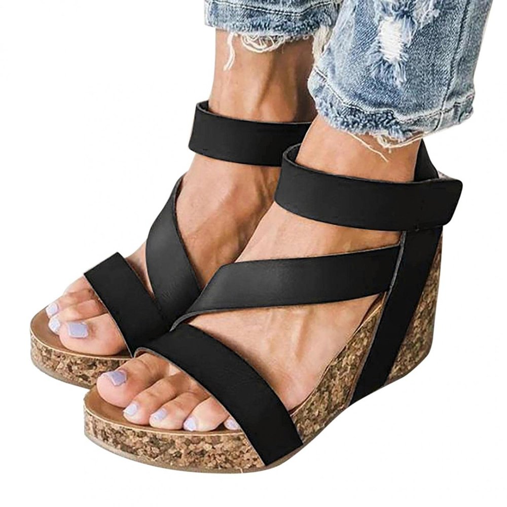 ZBYY Wedge Sandals for Women,Summer Wedge Platform Sandal Open Toe Casual Comfort Outdoor Breathable Beach Sandals