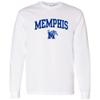 AL03 - Memphis Tigers Arch Logo Long Sleeve T Shirt - 3X-Large - White view 1