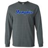AL1240 - Memphis Tigers Basic Script Long Sleeve T Shirt - Medium - Dark Heather view 1