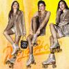 JajaHoho Roller Skates for Women, Holographic High Top PU Leather Rollerskates, Shiny Double-Row Four Wheels Quad Skates for Girls and Age 8-50 Indoor Outdoor (Size 6, Champagne Gold) view 4