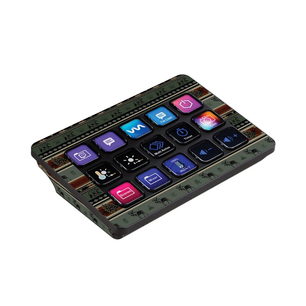 MightySkins Skin Compatible with Elgato Stream Deck MK.2 - Cabin Stripes | Protective, Durable, and Unique Vinyl Decal wrap Cover | Easy to Apply, Remove, and Change Styles | Made in The USA