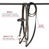 Y.J TAILS Leather Browband Bridle, Adjustable Horse Bridle Rein Harness Headstalls (S (Below 1.2 Meters), Brown) view 3