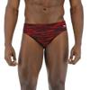 TYR Men's Standard Durafast Elite Racer Brief Swimsuit, Red Fizzy, 38 view 1