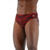 TYR Men's Standard Durafast Elite Racer Brief Swimsuit, Red Fizzy, 38 view 2