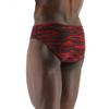 TYR Men's Standard Durafast Elite Racer Brief Swimsuit, Red Fizzy, 38 view 4