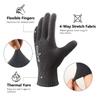 COOLJOB Warm Fleece Knit Winter Gloves for Men Women, Touch Screen Fingers, Non-slip Silicone Grip and Elastic Cuff (1 Pair M, Dark Grey) view 2