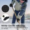 COOLJOB Warm Fleece Knit Winter Gloves for Men Women, Touch Screen Fingers, Non-slip Silicone Grip and Elastic Cuff (1 Pair M, Dark Grey) view 4